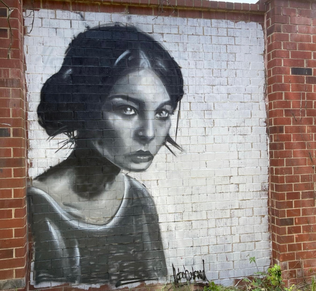 girl mural